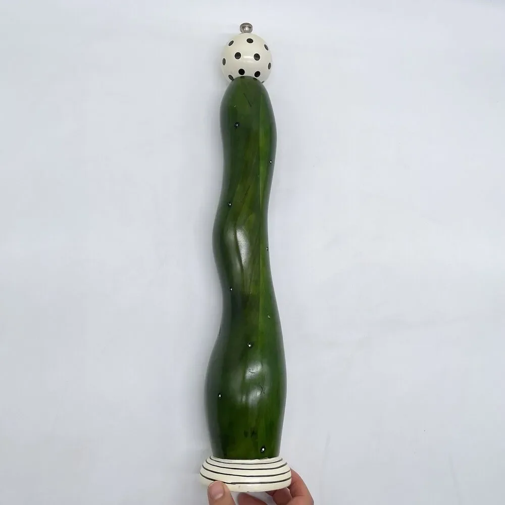 Vintage Robert Wilhelm for William Bounds 18.5” Green Pepper Mill Signed 2001